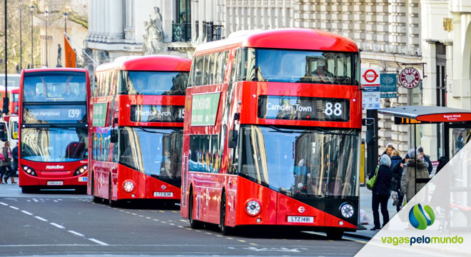 motoristas de onibus no Reino Unido